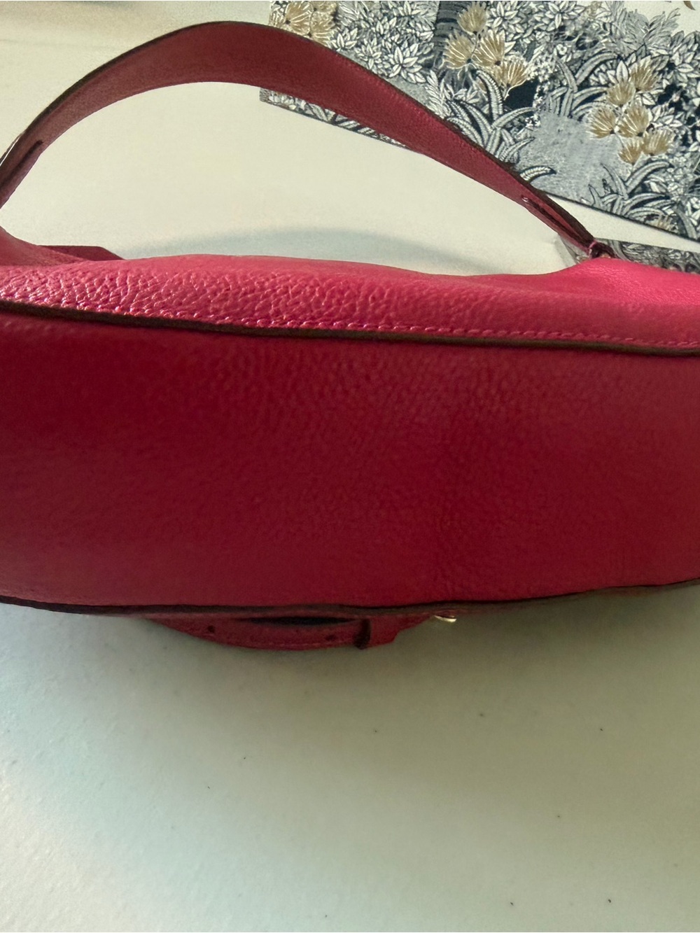 Coach Bright Pink Pebbled Leather Shoulder & Crossbody Bag - Picture 6 of 11